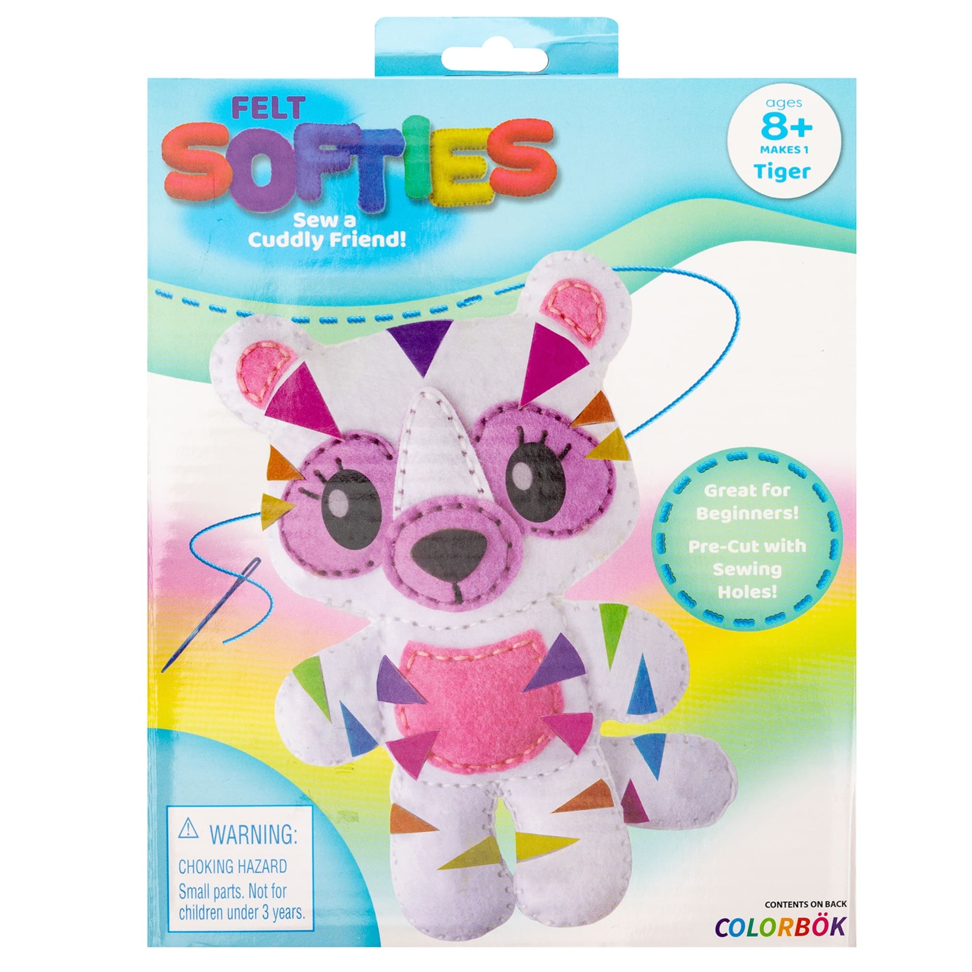 Colorbok® Rainbow Tiger Felt Softie Kit